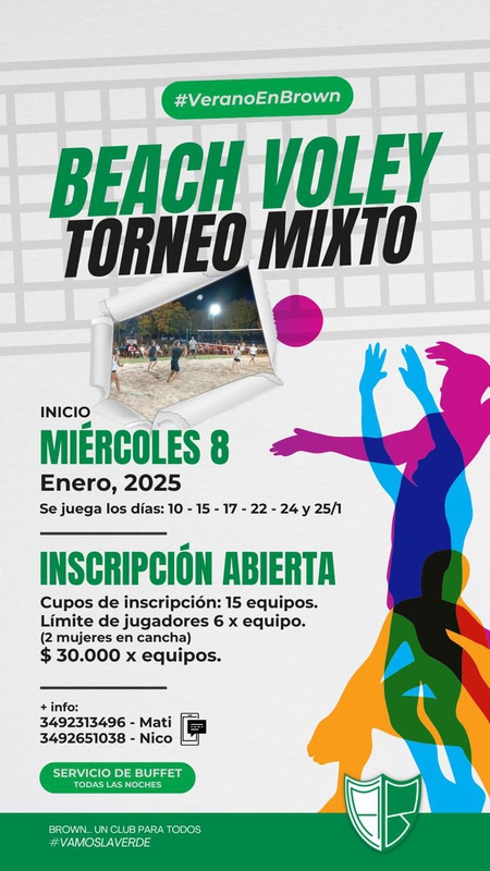 SE VIENE EL BEACH VOLEY EN BROWN