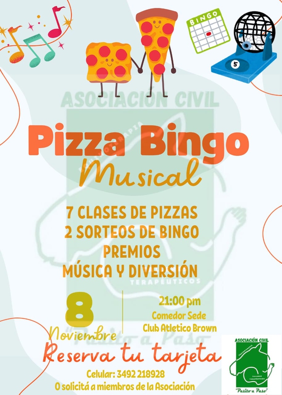 PIZZA BINGO MUSICAL EN SAN VICENTE