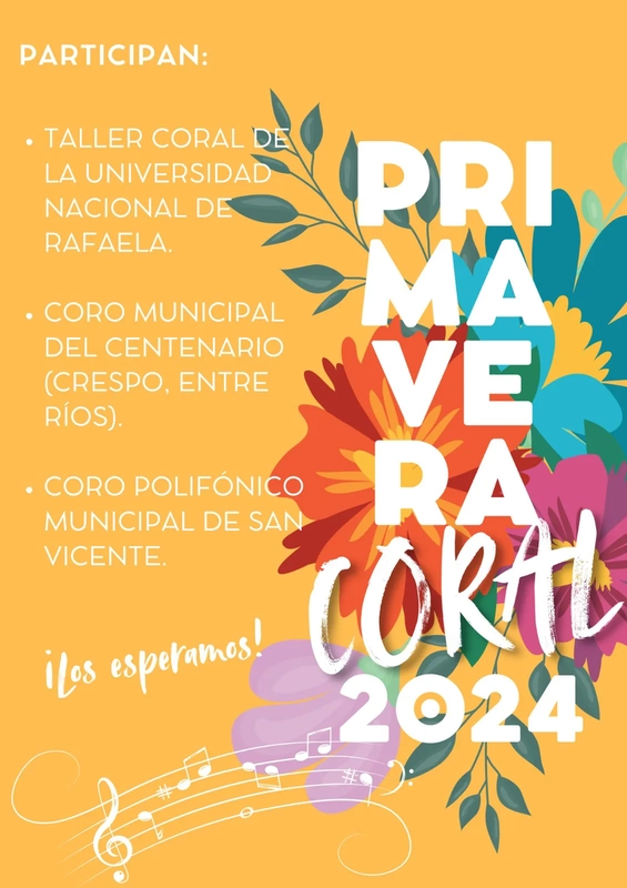 SE VIENE EL PRIMAVERA CORAL 2024