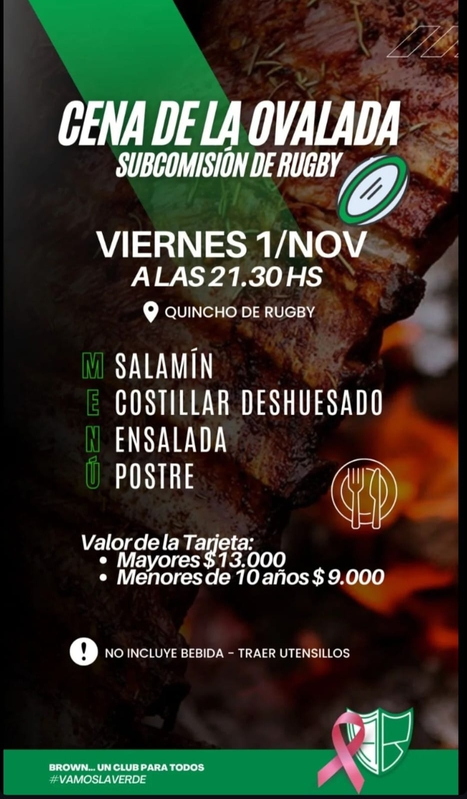 EL RUGBY DE LA VERDE Y UNA CENA CON AMIGOS