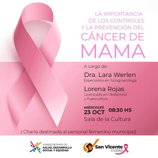 CHARLA: "LA IMPORTANCIA DE LOS CONTROLES Y LA PREVENCIÓN DEL CÁNCER DE MAMA